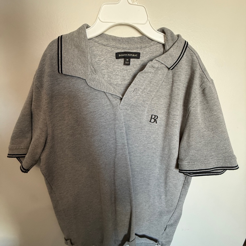 Banana Republic Men's Polo in Classic Gray